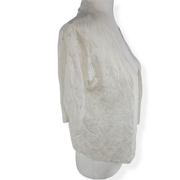 Laura Scott short Sleeve knit cardigan S-Petite NWT - Picture 2 of 4